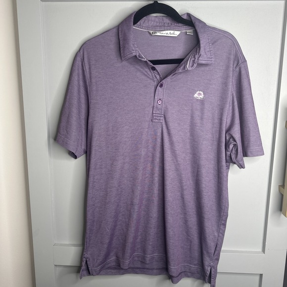 Travis Mathew Other - Travis Mathew Mens Sz M Polo Shirt Purple Pima Cotton Blend Golf Sports